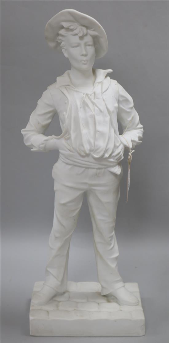 A Parian figure of a boy